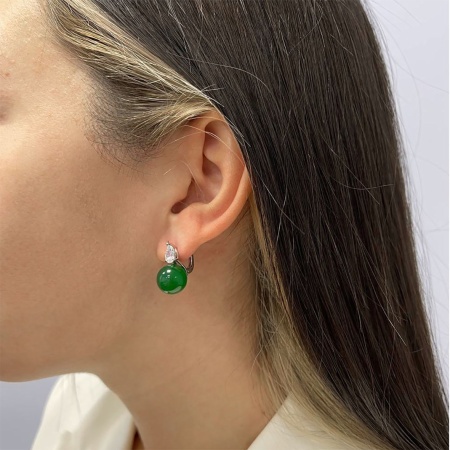 Купить оптом серьги из серебра с агатами и фианитами 2340391396-60 от Krasnoe