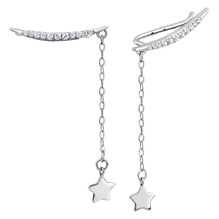 Купить оптом серьги из серебра с фианитами 2340204903л-8 от Krasnoe