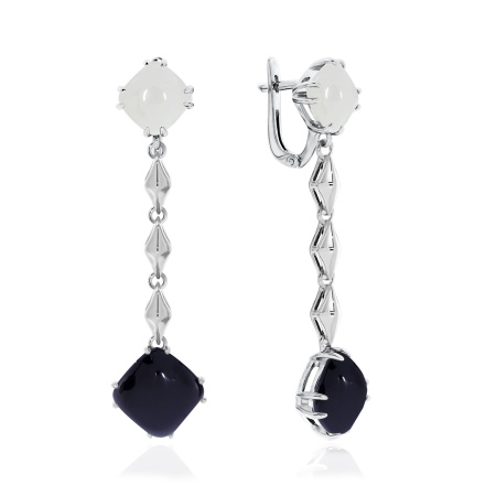 Купить оптом серьги из серебра с агатами 2340391201-11 от Krasnoe