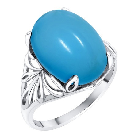 Купить оптом кольцо из серебра с бирюзой 1340Б25749 от Krasnoe