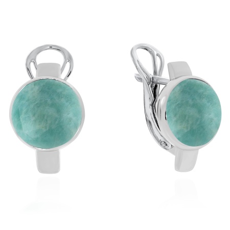 Купить оптом серьги из серебра с амазонитами 2340371832 от Krasnoe