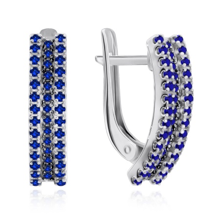 Купить оптом серьги из серебра с ситаллами 2348880165-82-1 от Krasnoe