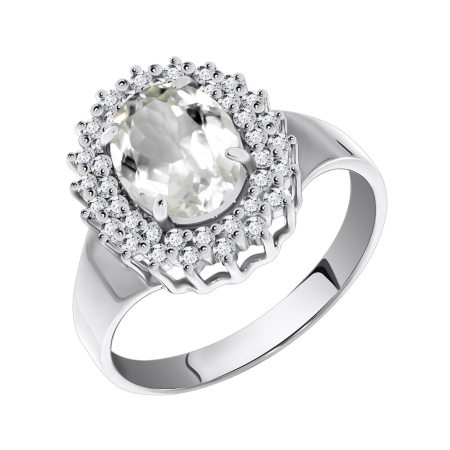 Купить оптом кольцо из серебра с хрусталём и фианитами 1340520145л от Krasnoe