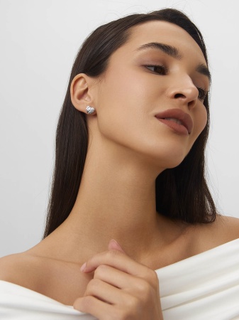 Купить оптом пусеты из серебра без вставок 2340405845 от Krasnoe