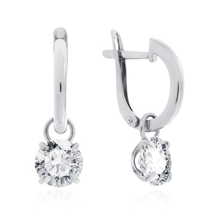 Купить оптом серьги из серебра с фианитами 2340201784 от Krasnoe