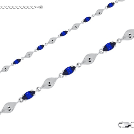 Купить оптом браслет из серебра с ситаллами 4340882505-18-82 от Krasnoe