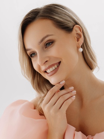 Купить оптом серьги из серебра с жемчугами 2320241557-1 от Krasnoe