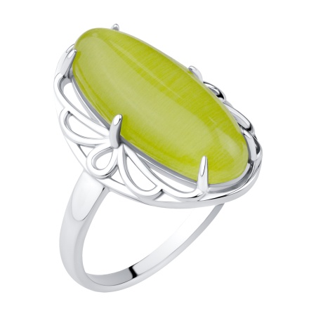 Купить оптом кольцо из серебра с кошачий глазом 1340265791-57 от Krasnoe
