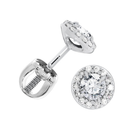 Купить оптом пусеты из серебра с топазами и фианитами П340074140л от Krasnoe