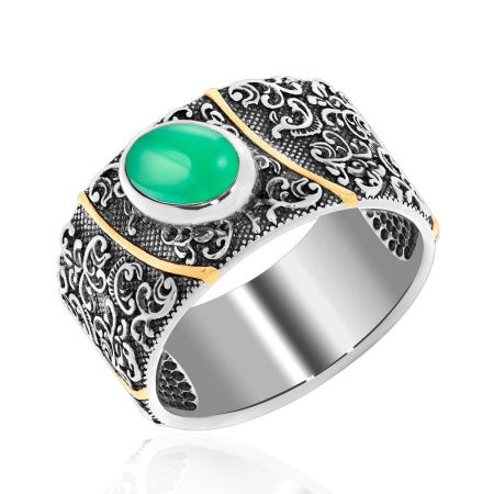 Купить оптом кольцо из серебра с авантюрином 1317141367 от Krasnoe