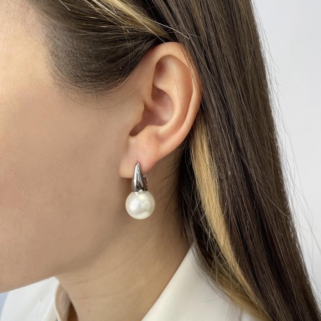 Купить оптом серьги из серебра с жемчугами 2340240799 от Krasnoe