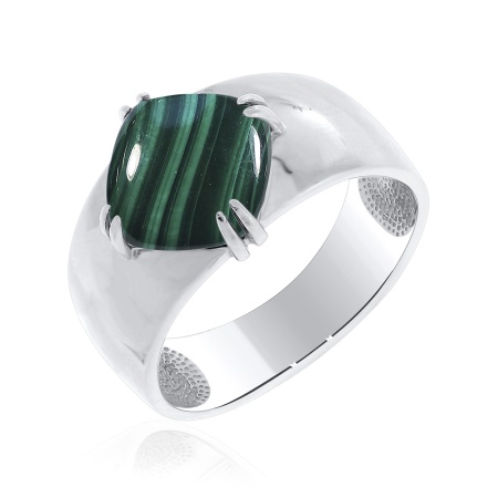Купить оптом кольцо из серебра с малахитом 1340381455 от Krasnoe