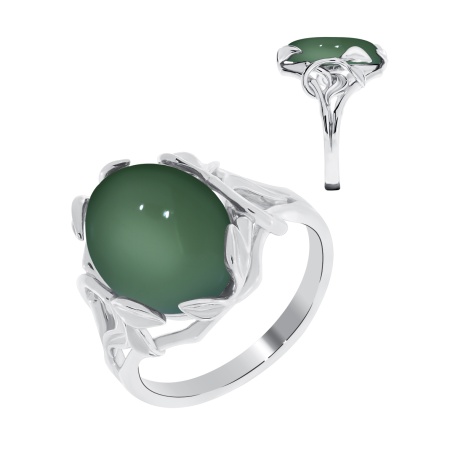 Купить оптом кольцо из серебра с халцедоном 1340601929-60 от Krasnoe