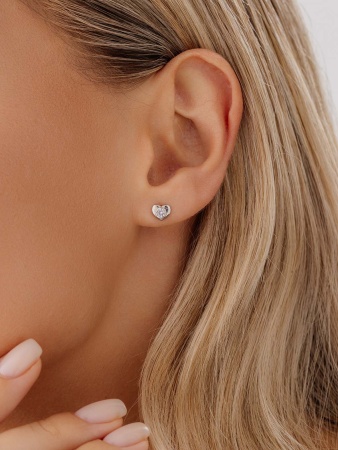 Купить оптом пусеты из серебра с фианитами 2340204869 от Krasnoe