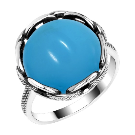 Купить оптом кольцо из серебра с бирюзой 1310Б25735 от Krasnoe