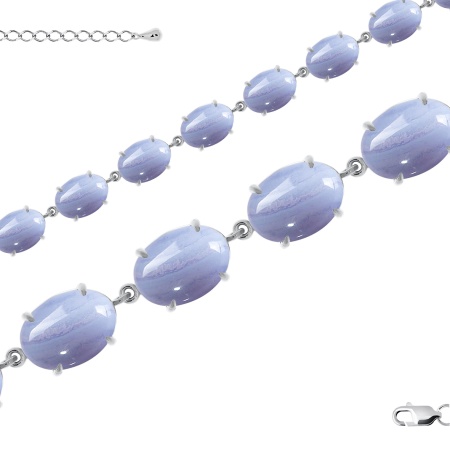 Купить оптом браслет из серебра с агатами 4340392314-18-84 от Krasnoe