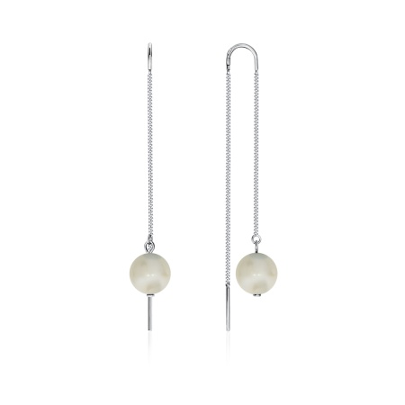 Купить оптом серьги из серебра с жемчугами 2340240712-1 от Krasnoe