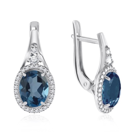 Купить оптом серьги из серебра с фианитами 2340200182-76 от Krasnoe