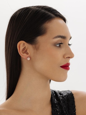 Купить оптом пусеты из серебра с кварцем 2340101222-30 от Krasnoe