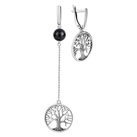 Купить оптом серьги из серебра с агатом 2310434335 от Krasnoe