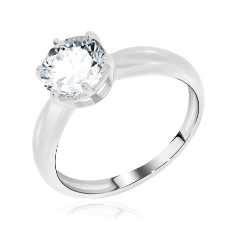 Купить оптом кольцо из серебра с фианитом 1340201408 от Krasnoe