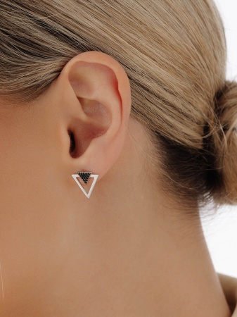 Купить оптом пусеты из серебра с ситаллами 2348885873л-20 от Krasnoe