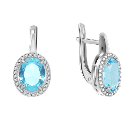 Купить оптом серьги из серебра с фианитами 2340200282л-70 от Krasnoe