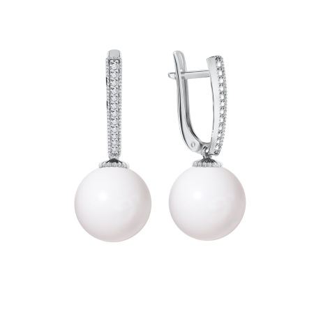 Купить оптом серьги из серебра с агатами и фианитами 2340390838л-10 от Krasnoe