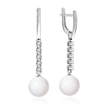 Купить оптом серьги из серебра с агатами и фианитами 2340391042л-10 от Krasnoe