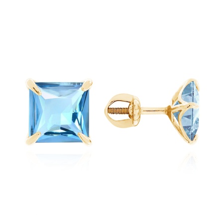 Купить оптом пусеты из серебра с топазами 2320071223 от Krasnoe