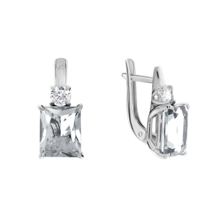 Купить оптом серьги из серебра с фианитами 2340200286 от Krasnoe