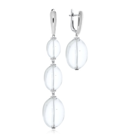 Купить оптом серьги из серебра с хрусталём 2340521405 от Krasnoe