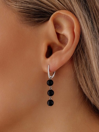 Купить оптом серьги из серебра с агатами 2340390309-20 от Krasnoe