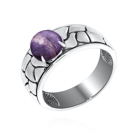 Купить оптом кольцо из серебра с чароитом 1310461753 от Krasnoe