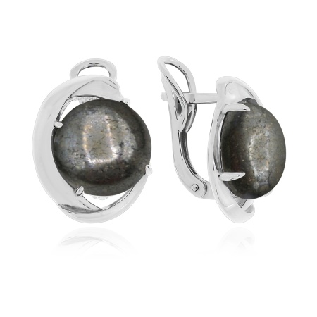 Купить оптом серьги из серебра с пиритами 2340П01833 от Krasnoe