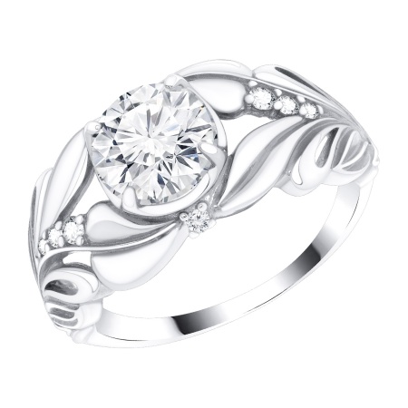 Купить оптом кольцо из серебра с фианитами 1340205789л от Krasnoe