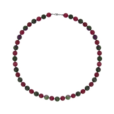 Купить оптом бусы из серебра с агатами и рубин-цоизитами 8340876118-55 от Krasnoe