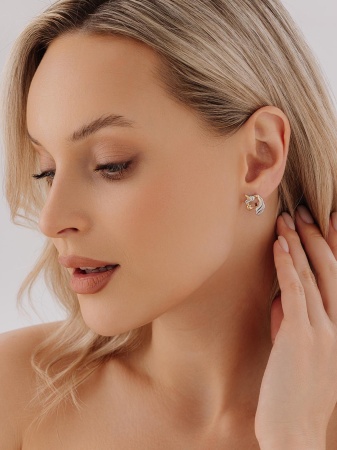 Купить оптом серьги из серебра без вставок 2350405205 от Krasnoe