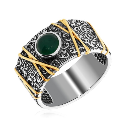 Купить оптом кольцо из серебра с агатом 1317391365-60 от Krasnoe