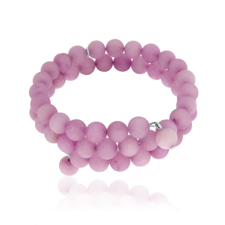 Купить оптом браслет из серебра с проволока (с памятью)ом и агатами 4300399423-92 от Krasnoe