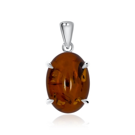 Купить оптом подвеска из серебра с янтарём 3340482314 от Krasnoe