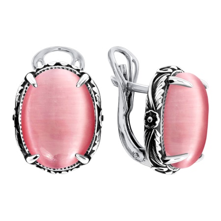 Купить оптом серьги из серебра с кошачий глазами 2310265714-30 от Krasnoe