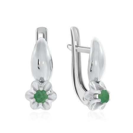 Купить оптом серьги из серебра с бериллом 2340190432 от Krasnoe