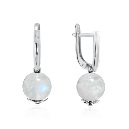 Купить оптом серьги из серебра с лунным камнем 2340930307-3 от Krasnoe