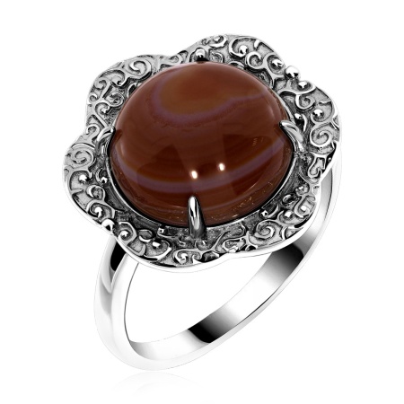 Купить оптом кольцо из серебра с сердоликом 1340685178 от Krasnoe