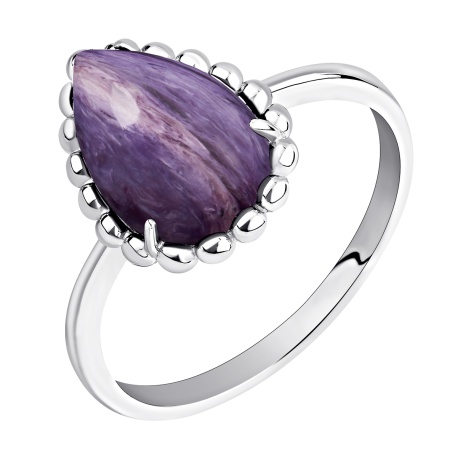 Купить оптом кольцо из серебра с чароитом 1340465093 от Krasnoe