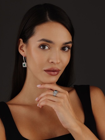 Купить оптом серьги из серебра с агатами 2317392392-60 от Krasnoe