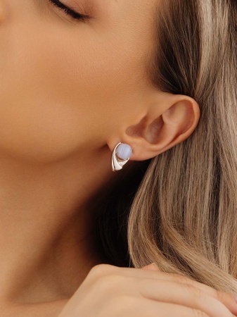 Купить оптом серьги из серебра с агатами 2340392362-84 от Krasnoe