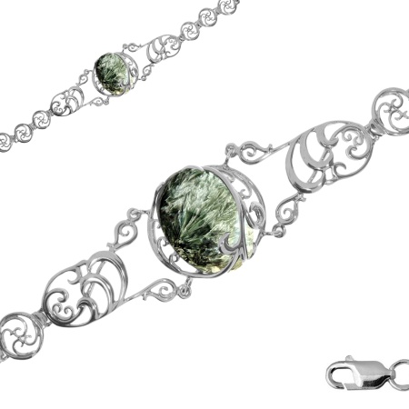 Купить оптом браслет из серебра с серафинитом 4340923083-19 от Krasnoe