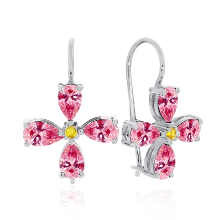 Купить оптом серьги из серебра с фианитами 2340201090-30 от Krasnoe